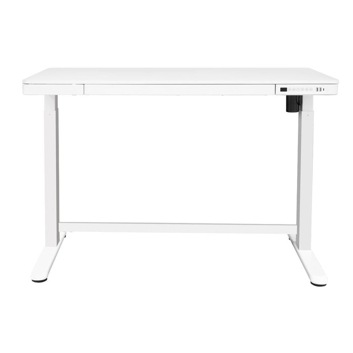 Dellonda Single Motor Ultra-Quiet Electric Desk with Control Panel USB Port