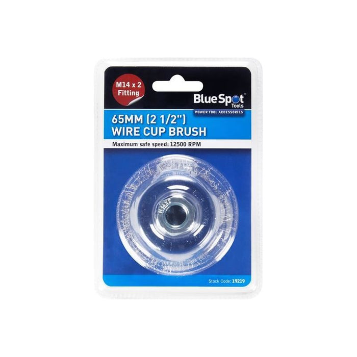 Bluespot Tools Steel Wire Cup Brush 65mm M14 X 2 BlueSpot Tools - Town Tools