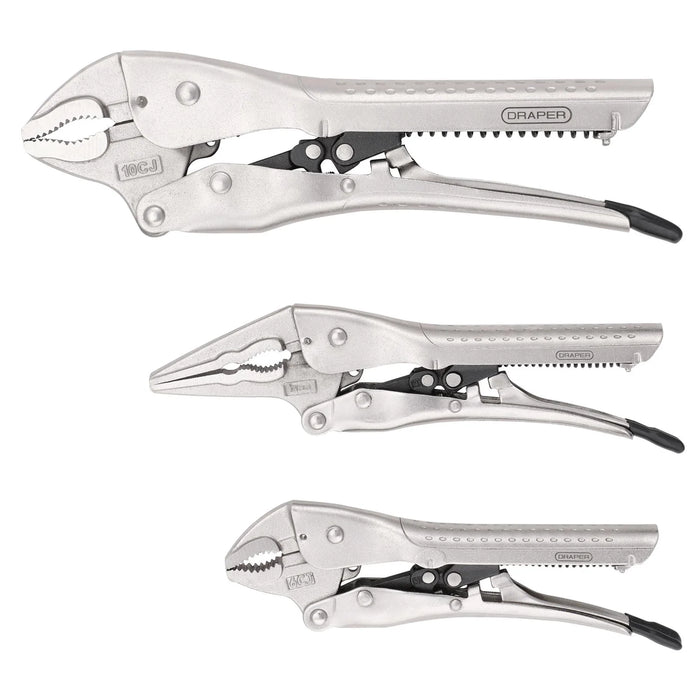 Draper Auto Locking Pliers Set (3 Piece) - LP-D/ALPS