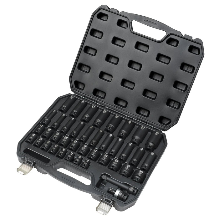 Draper Hi-TORQ® Impact Socket Set, 1/2" Sq. Dr. (40 Piece) - 410/40/MM