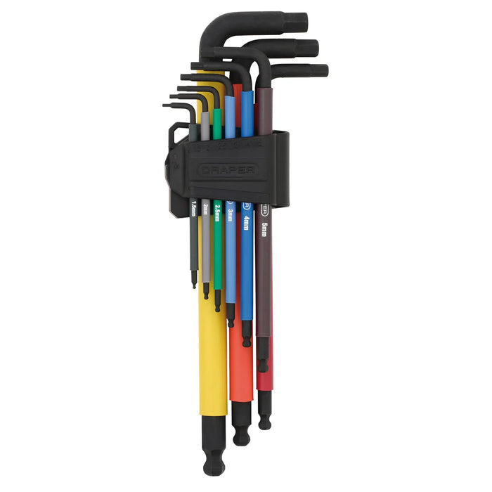 Draper Extra-Long Arm Hex Key Set (9 Piece) - MHKS9