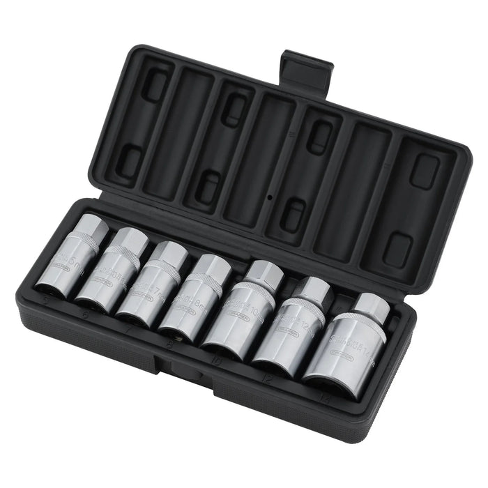 Draper Stud Extractor Set, 3/8" Sq. Dr., 1/2" Sq. Dr. (7 Piece) - SES-7 Piece
