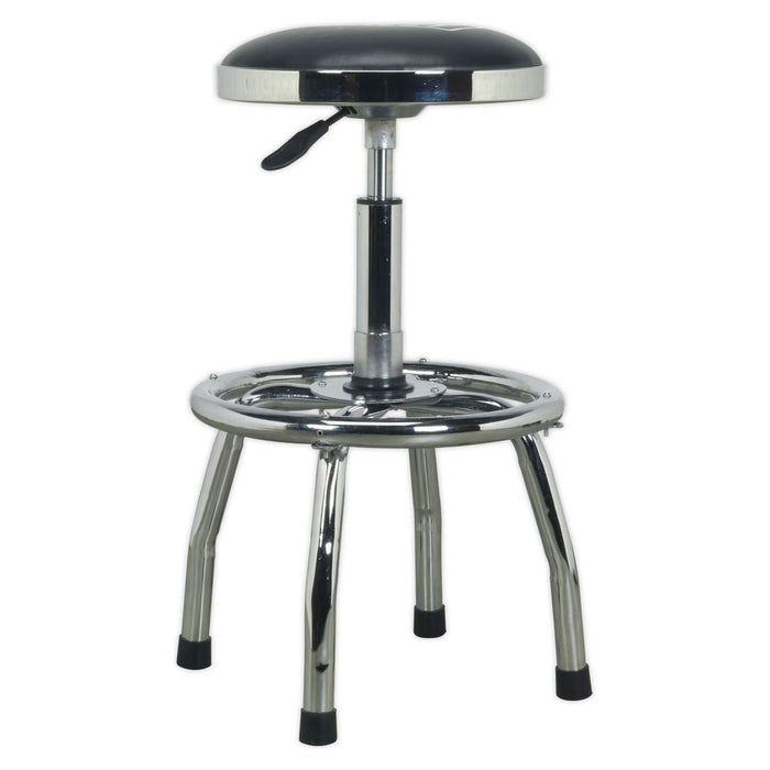 Sealey Workshop Stool Heavy-Duty Pneumatic with Adjustable Height Swivel Seat Sealey - Town Tools 