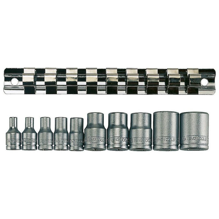 Teng Tools 1/4" & 3/8" TX-E Socket Clip Rail Set 10 Pieces Teng Tools - Town Tools 