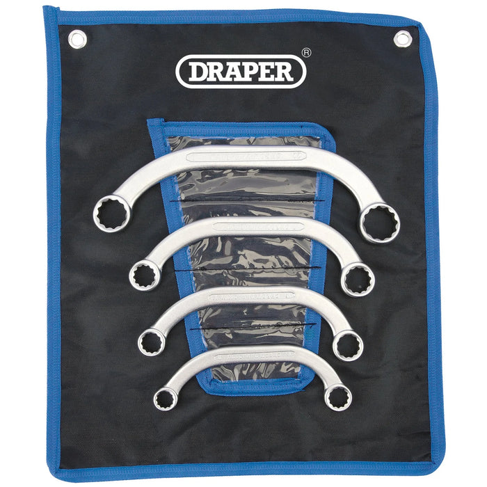 Draper HI-TORQ® Half Moon Obstruction Ring Spanner Set (4 Piece) - 8236/4/MM