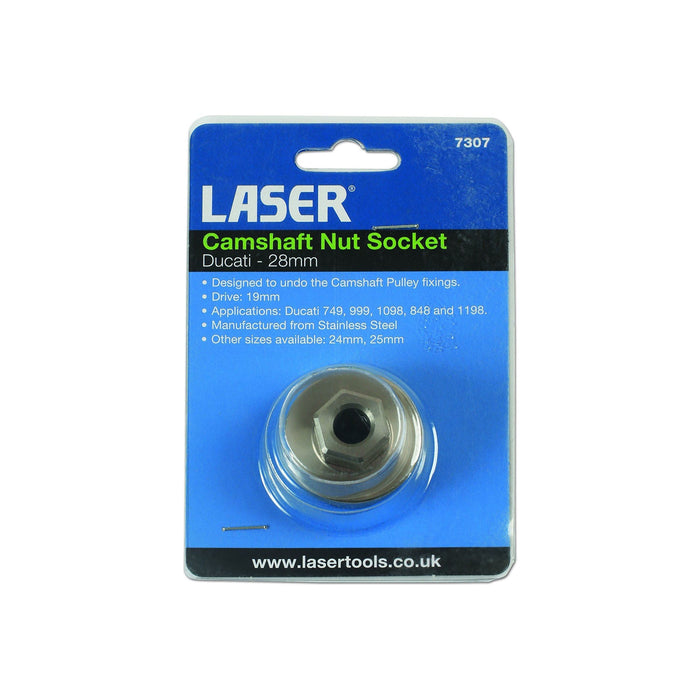 Laser Camshaft Nut Socket 28mm - Ducati 7307 Laser - Town Tools 