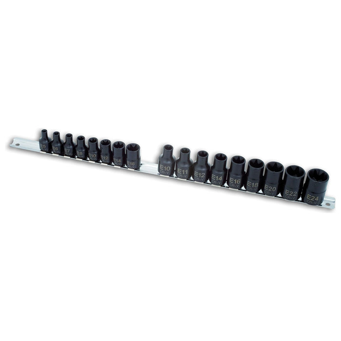 Laser Impact Star Socket Set 3/8"D, 1/2"D 17pc 3930