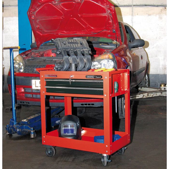 Draper Expert 2 Tier Tool Trolley with Two Drawers - TT2DB