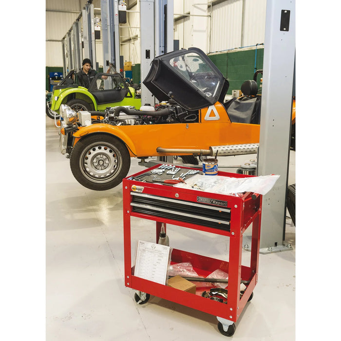 Draper Expert 2 Tier Tool Trolley with Two Drawers - TT2DB