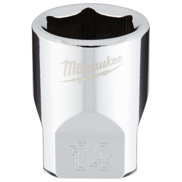 Milwaukee 1/4 Drive Socket Metric Standard 14mm 4932478322 Milwaukee - Town Tools 