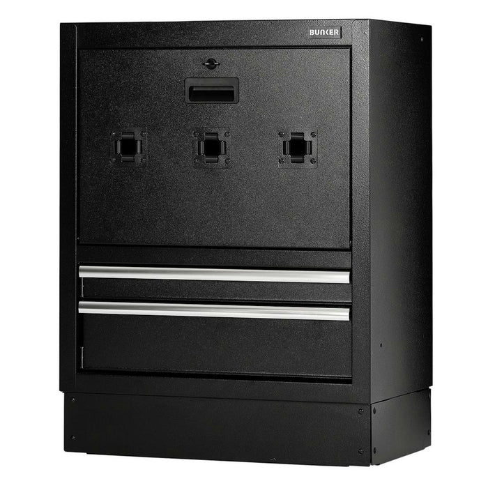 BUNKER Modular Floor Reel Cabinet, 2 Drawer, 680mm - MS400-2RBU