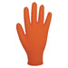 10x Bodyguard Finite Orange Grip Textured Grip Pattern Nitrile Gloves Large Box 90 Bodyguard - Town Tools 