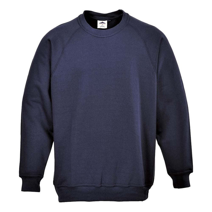 Portwest Roma Polycotton Sweatshirt - Navy - Large Portwest - Town Tools 