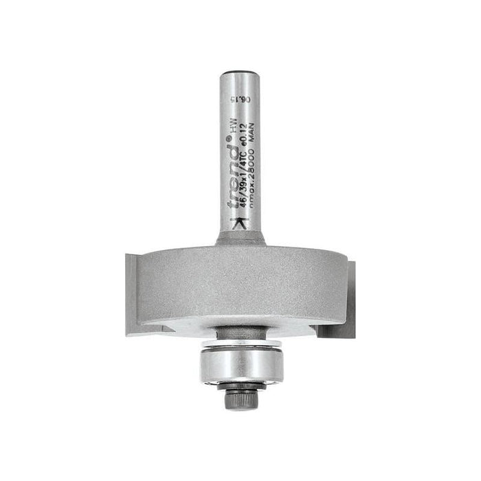 Trend 46/39 x 1/4 TCT Bearing Guided Rebate Set 35 x 12.7mm Trend - Town Tools