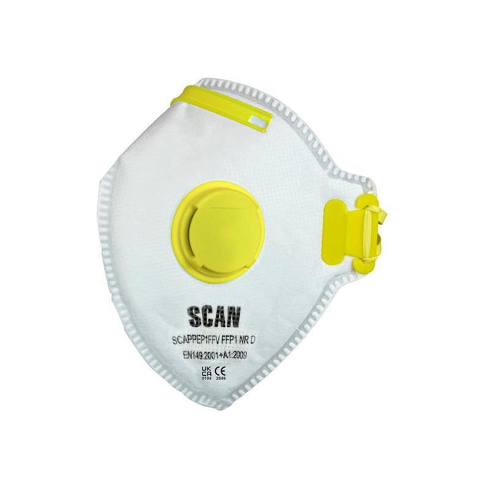 Scan Fold Flat Valved Disposable Mask FFP1 (Pack of 10) Scan - Town Tools