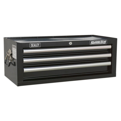 Sealey Mid-Box 3 Drawer with Ball-Bearing Slides Black AP33339B Sealey - Town Tools 