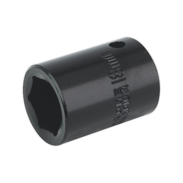 Sealey Impact Socket 18mm 1/2"Sq Drive IS1218