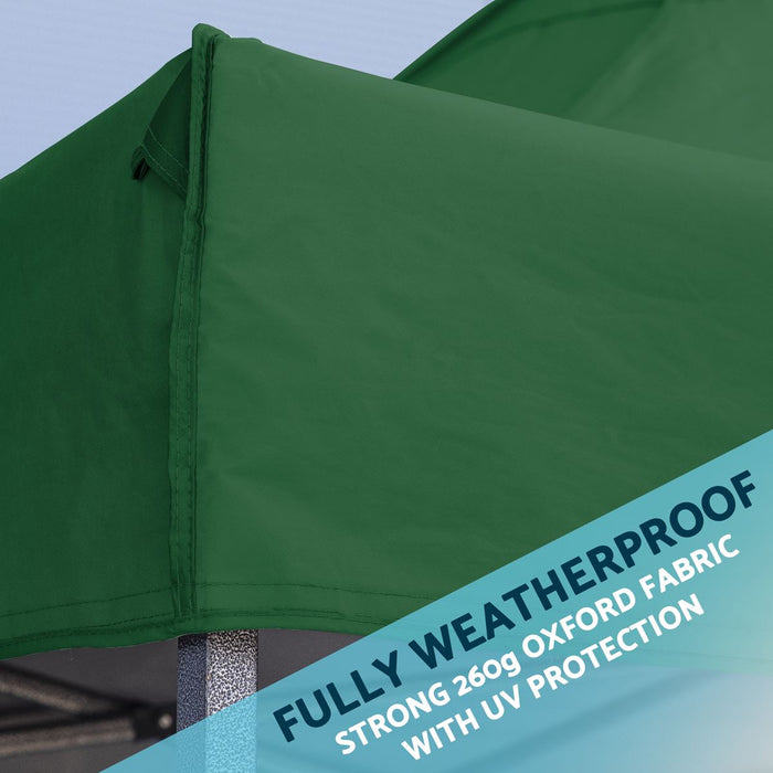 Dellonda 3x4.5m Pop-Up Gazebo & Side Walls Water Resistant Fabric - Green