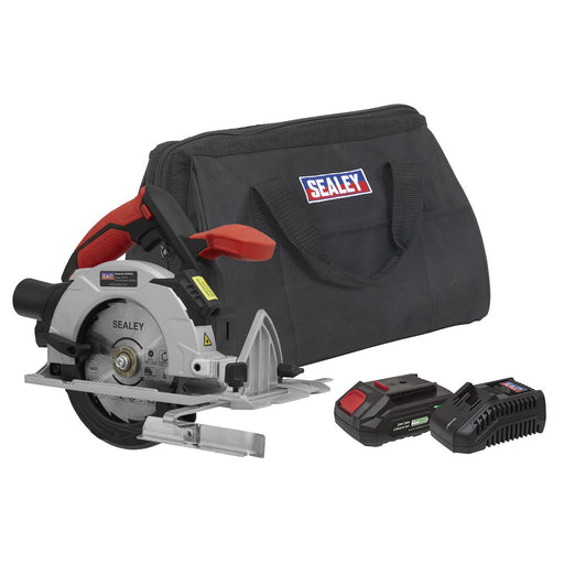 Sealey SV20 Series 150mm Cordless Circular Saw Kit 20V 2Ah CP20VCSKIT1 Sealey - Town Tools 