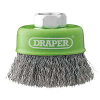 Draper Stainless-Steel Crimped Wire Cup Brush, , M14 65-75mm