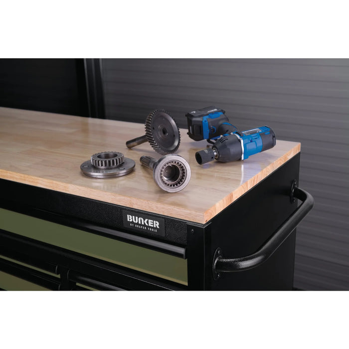 BUNKER® 10 Drawer Workbench Roller Tool Cabinet, 56", Green - B100-56GR