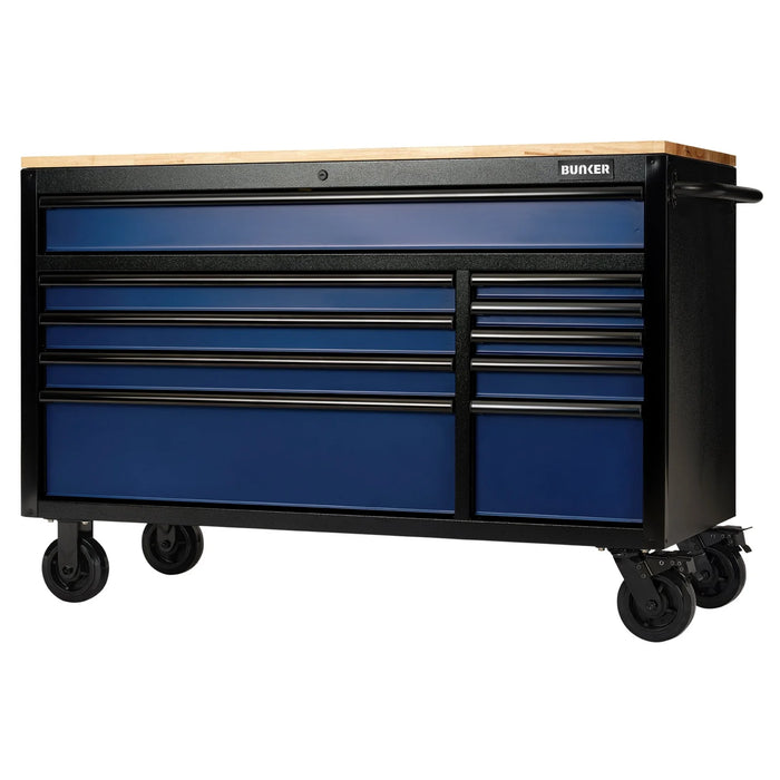 Draper 56" 10 DRAWER TROLLEY BLUE - B100-56B
