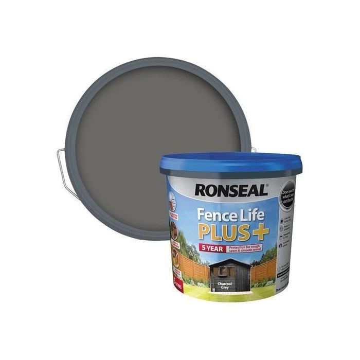 Ronseal Fence Life Plus+ Charcoal Grey 5 litre Ronseal - Town Tools