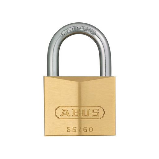 Abus Mechanical 65/60mm Brass Padlock Keyed Alike 6601 ABUS Mechanical - Town Tools