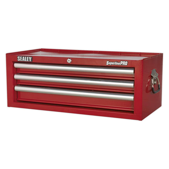 Sealey Mid-Box 3 Drawer with Ball-Bearing Slides Red AP33339 Sealey - Town Tools 