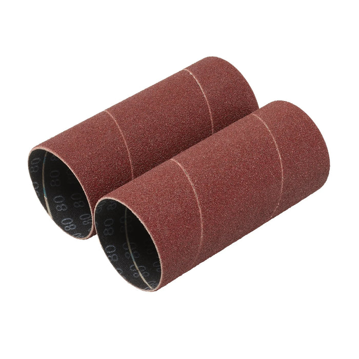 Draper Aluminium Oxide Sanding Sleeves, 50 x 115mm, 80 Grit (Pack of 2) - SSAO5