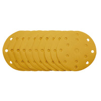Draper Gold Sanding Discs with Hook & Loop, 150mm, 320 Grit, 15 Dust Extraction
