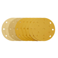 Draper Gold Sanding Discs with Hook & Loop, 150mm, Assorted Grit - 120G, 180G