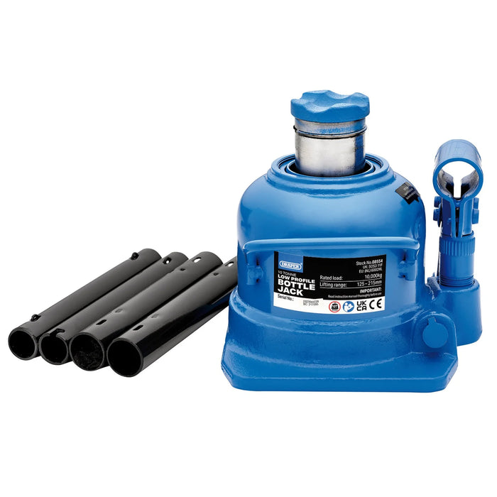 Draper Low Profile Bottle Jack, 10 Tonne - BJ10LP