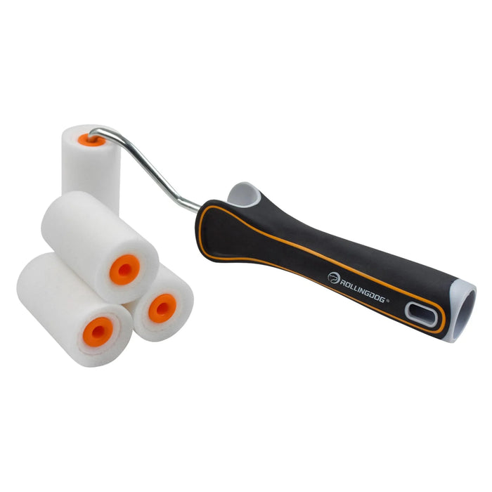 ROLLINGDOG SUPER-EDGE™ Mini High-Density Paint Roller Set, 2"/50mm (5 Piece)