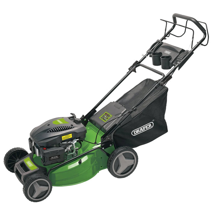 Draper Steel Deck Petrol Lawn Mower, 410mm, 132-173cc/3.3HP