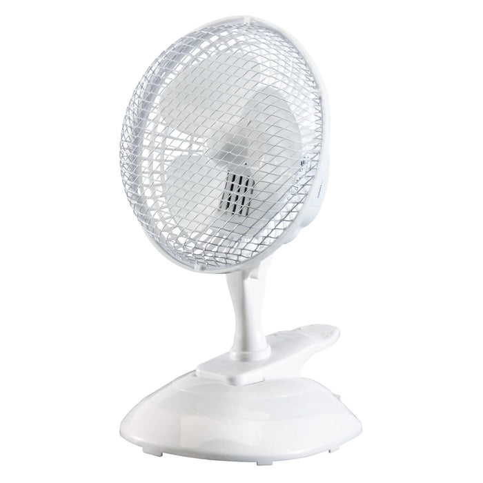 Draper 230V Clip-On Desk Fan, 6"/150mm, 15W - FAN1B