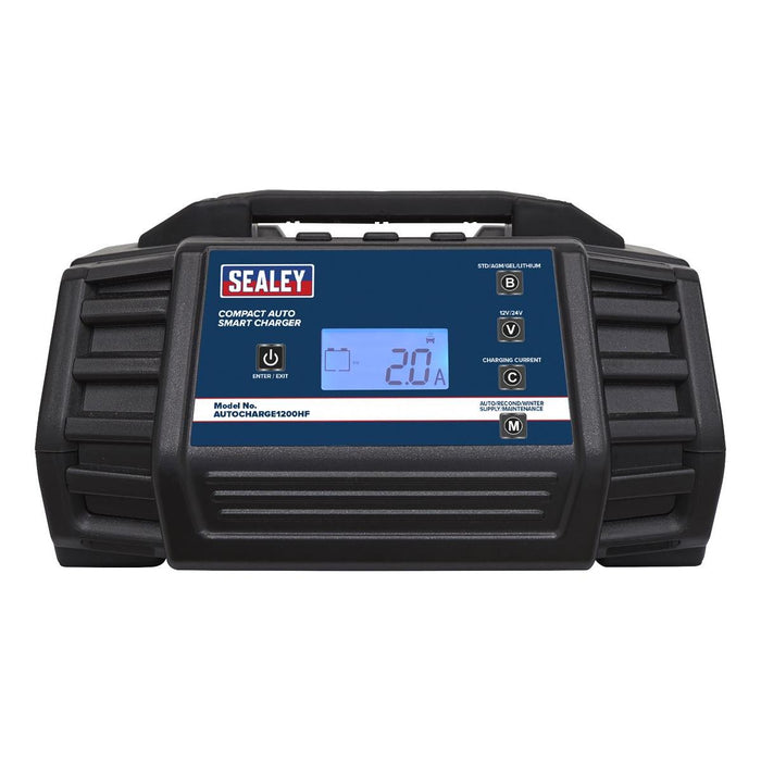 Sealey Compact Auto Smart Charger & Maintainer 12A 12/24V AUTOCHARGE1200HF Sealey - Town Tools 