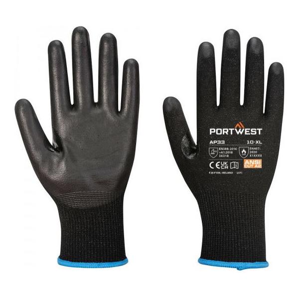 Portwest Lr15 Pu Touchscreen Glove Pk12 X-Large AP33K8RXL Portwest - Town Tools 