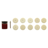 Draper Polishing Wheels Set for D20 Engraver/Grinder (12 Piece) - AD20EG-4
