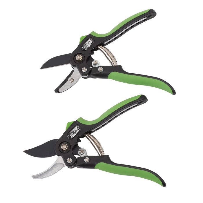 Draper Expert Anvil and Bypass Secateurs Set, 200mm (2 Piece) - BASEC/2