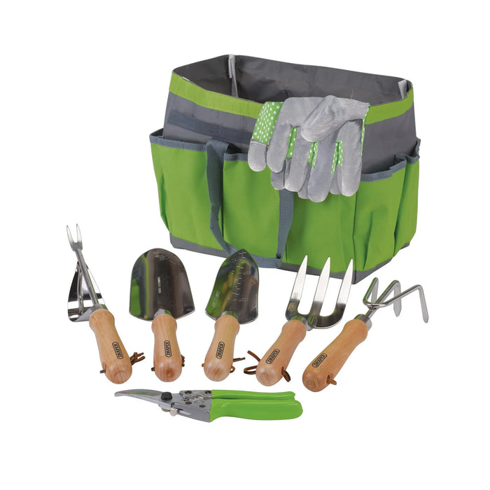 Draper Stainless Steel Garden Tool Set with Storage Bag (8 Piece) - HGTS/8