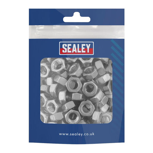 Sealey Stainless Steel Full Nut M8 x 1.25 pitch, DIN 934 - Pack of 100 SS8 Sealey - Town Tools 