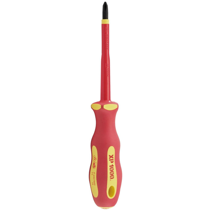 Draper XP1000 VDE Cross Slot Screwdriver, No.2 x 100mm 64432 Draper - Town Tools 