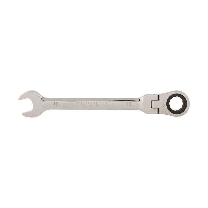 Silverline Flexible Head Ratchet Spanner 18mm Silverline - Town Tools 