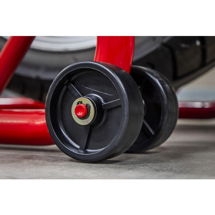 Sealey Universal Rear Paddock Stand with Rubber Supports RPS2KD Sealey - Town Tools 