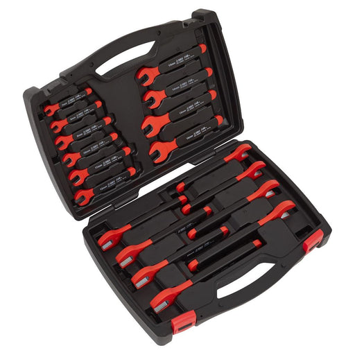 Sealey Insulated Open-End Spanner Set 18pc VDE Approved AK63172 Sealey - Town Tools 