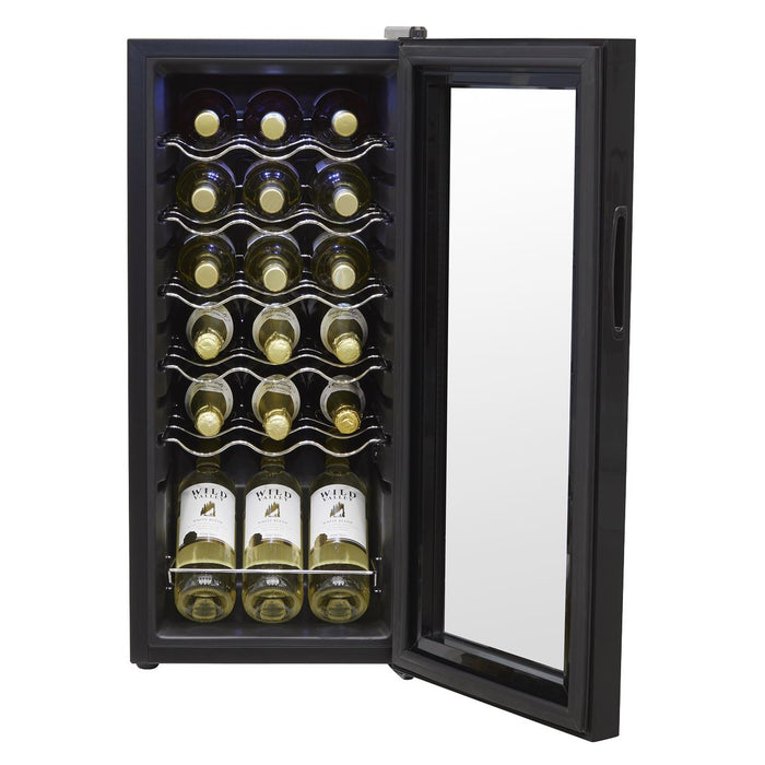 Baridi 18 Bottle Wine Fridge & Cooler - Black DH6