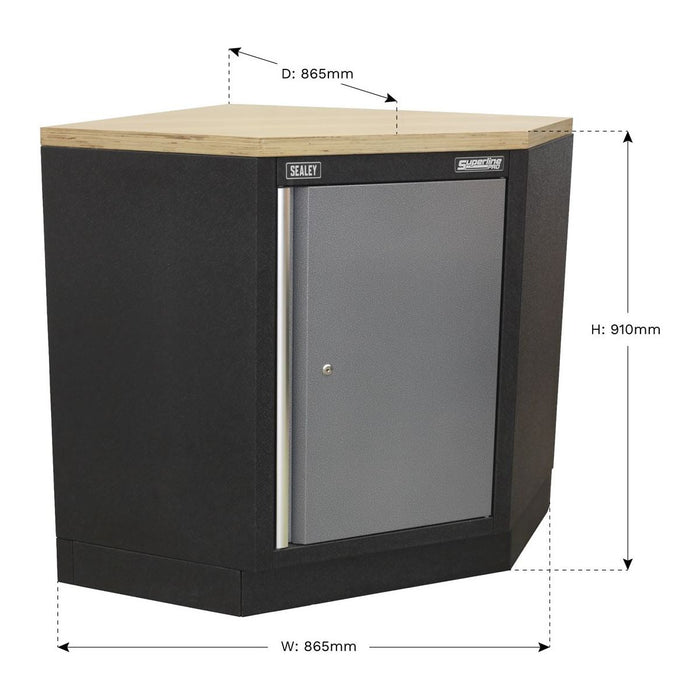 Sealey Modular Corner Floor Cabinet 865mm APMS60 Sealey - Town Tools 