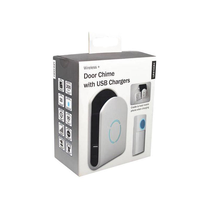 Uni-Com Plug-in Door Chime with USB Charger Uni-Com - Town Tools