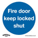 Sealey Mandatory Safety Sign Fire Door Keep Locked Shut Self-Adhesive Vinyl Pack Sealey - Town Tools 